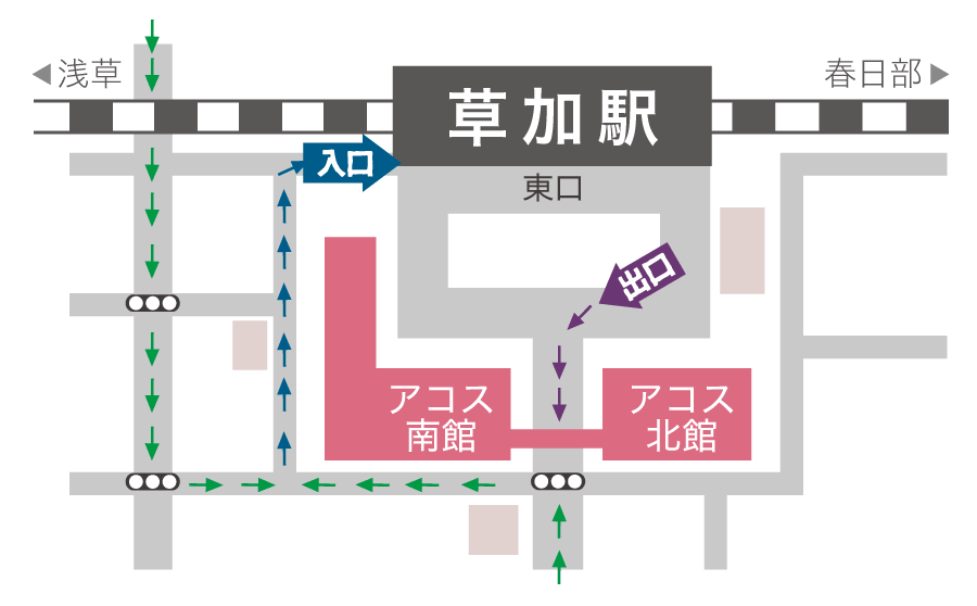 草加 シティパーキングアコス駐車場マップ